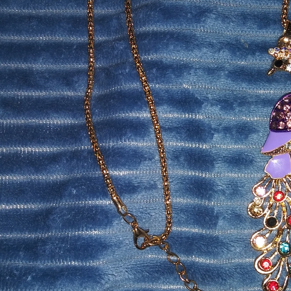 NEW Betsey Johnson peacock necklace - Picture 3 of 4